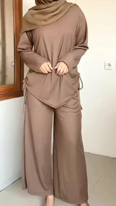 Setelah Wanita Bahan Knit Tali Serut L Super Jumbo Setelah Terbaru Nyaman Adem kekinian