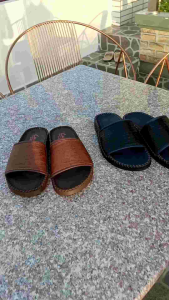 Dép nam quai ngang da bò cao cấp Cậu Chủ DT16 rẻ bền đẹp