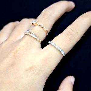 Deux - Cincin Wanita Premium Mata Baris Aneka Model