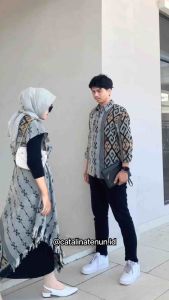 (READY STOCK) SET BAJU COUPLE TENUN BAJU KONDANGAN DRESS VESYA GREY By CATALINATENUN