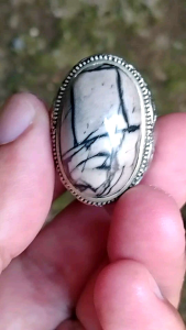 CINCIN BATU AKIK RANU NEMPEL MAGNET ASLI NATURAL