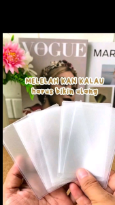 2 pcs Plastik identitas pelindung kartu ATM Pelindung kartu kredit KTP Plastik sarung kartu logam