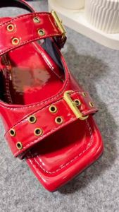 Sandal Selop Zara Gesper Glossy Tali Sandal Wanita Kekinian Trendy Kode SMU04