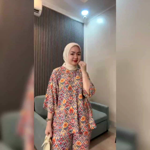 Setelan kulot terbaru One set viral setelan kulot rayon kekinian ld 110cm
