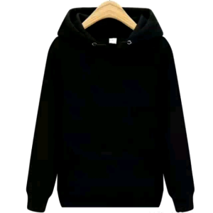 Jaket Sweater Pria Wanita Houdie Hitam Polos