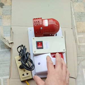 Bộ Báo Cháy Báo Động Chủ Động Cho Hộ Gia Đình Hộ Chung Cư Liền Kề Có Đèn Báo Còi Hú 120 DSB Có Điều Khiển từ Xa 100m