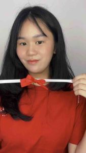 Choker Pita Kemerdekaan Patria Red White Bow Choker Necklace