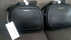 MACHIA TAS SELEMPANG SLING BAG MACHIA SOPHIE MARTIN PARIS PROMO CUCI GUDANG MATERIAL PU LEATHER WARNA BLACK DOFF