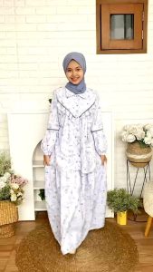 Set Rok Panjang Anak Perempuan Remaja Cutetrik Set Baju Muslim Anak Cewek Setelan Rok Elva