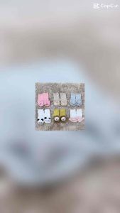 ถุงเท้าเด็กแรกเกิด เข้าใหม่ ถุงเท้าหัวการ์ตูน เด็ก0-3เดือน