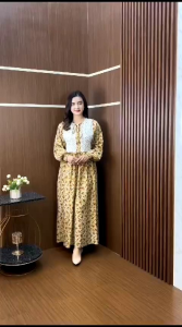 Midi Dress Rayon: Homey Dress Rayon Motif Bunga Terbaru