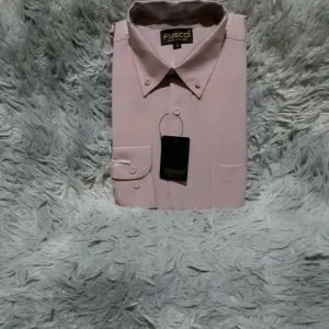 KEMEJA PRIA FORMAL FUSCO WARNA ROSE GOLD/KEMEJA POLOS LENGAN PANJANG