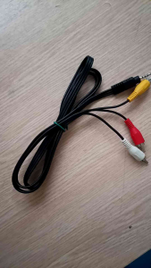 Cáp AV 3.5mm ra 3 đầu bông sen audio + video bóc hộp box 99%