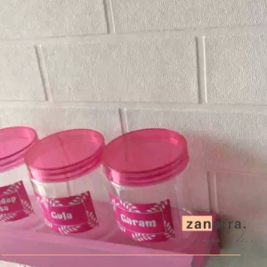 Rak Bumbu Dapur Gantung Pink Tempat Bumbu Dapur Kayu Gratis Toples Bumbu