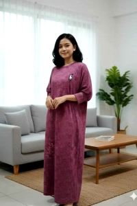 Kirana MIDI dress bahan knit jeans Nagoya premium model terbaru kekinian viral terlaris//MIDI dress blouse model Leno kalong