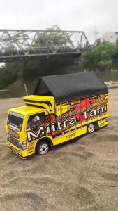 MIITRA TANI Miniatur Truk Oleng Mainan Anak Murah Gratis Lampu Terpal Full Variasi Non Remote Control