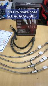 PRO RS STEEL BRAIDED BRAKE HOSE Subaru WRX GDAGDBGG MK-2 2000-2008 - 4pcs (5 Years Warranty)