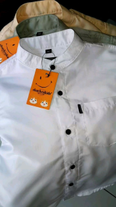 Kemeja Lengan Panjang Anak Laki-Laki Kerah Koko Fashion