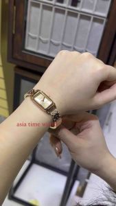 [Original] 14504194 Coach Elegance Rectangle Womens Watch Rose gold Stainless Steel Bracelet Decorated With Fine Crystals | Official Warranty