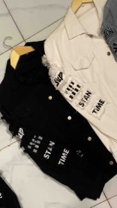 Bisa COD - Jaket Jeans Denim Pria Bordir Emblem Terlaris New Arrival