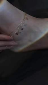 (Bebas beli 2 dapat bonus) H-Girl888 COD G06 Gelang kaki hati 2 layar titanium wanita Korea