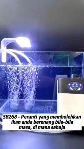 SOBO Mini AC/DC Air Pump SB-168 / SB-268 / SB-368 aquarium portable USB Chargeable Oksigen