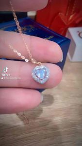 Mặt Dây Chuyền Vàng 14K Đính Đá Fianite Hình Trái Tim