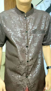KEMKO SULTAN LENGAN PENDEK ATASAN PRIA MUSLIM KANCING SNAP