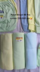 Paket Brojol 48pcs Set Lengkap Baju Bayi Baru Lahir 0-3 Bulan