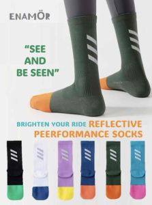 REFLECTIVE CYCLING SOCKS 🚴🏻 MEN & WOMEN BREATHABLE SUMMER SPORT SOCKS 🚴🏻♀️ LONG RIDE COMFORT STOKING 🚴🏻