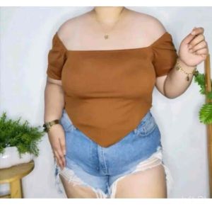 PLUS SIZE BANDANA TOP / PLUS SIZE OFF SHOULDER TOP / PLUS SIZE CROP TOP / OFF SHOULDER TOP PLUS SIZE