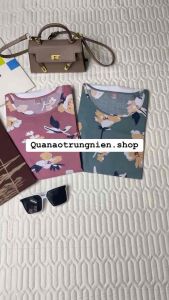 Bộ lanh Quảng Châu mặc nhà cho mẹ trung niên