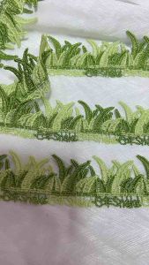 2m x 3cm ren viền ruy băng ren xanh lá xinh trang trí váy áo túi ví nón làm handmade