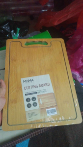 WOODEN CUTTING BOARD 34cm x 24cm | 0.8cm THICK FOOD SAFE CHOPPING BOARD 10