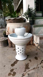 อ่างน้ำพุสวนพร้อมใช้งาน ดีไซน์คลาสสิก ฮวงจุ้ยเสริมดวง หลากสี