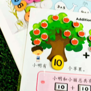 Easy Number Addition Learning | Mathematics Activity Cards | Preschool Learning