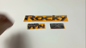 Logo Emblem Bagasi Rocky Komplit Original