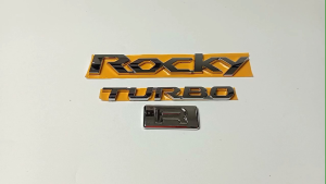 Logo Emblem Bagasi Rocky Turbo Komplit Original