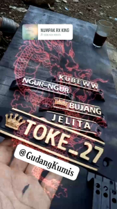 KUMIS RX KING CUSTOM BISA REQUEST NAMA GRATIS DUDUKAN BESI