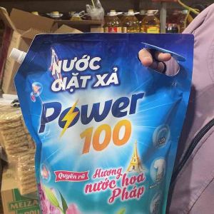 Nước giặt xả hương nước hoa Pháp power100 31L lưu hương 72 hbảo vệ màu vảian toàn