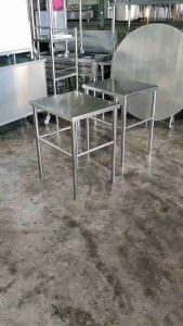 CMS โต๊ะสแตนเลส ความหนา1มม. ขนาด50*60ซม.สูง75ซม.คานล่างอยู่ด้านข้างสูง40ซม.จากพื้น (ไม่ต้องประกอบ จัดส่งทั้งตัว)