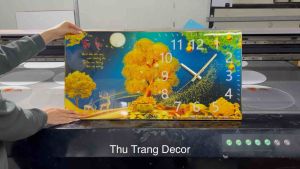 Đồng Hồ Tráng Gương “CÂY KIM TIỀN” In UV 5D Cao Cấp