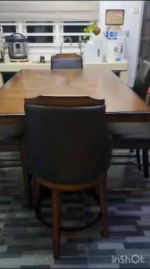 LIVERPOOL Counter Height 5.2ft x 3.4ft Table + 6 Chairs Dining set American OAK Veneer 4 Models of Chairs available