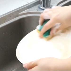 ฟองน้ำล้างจานมีแพ็คเกจป้องกันสิ่งสกปรก สำหรับทำความสะอาดจาน เครื่องครัว 1 ชิ้น