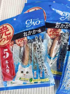 ขนมแมวเลีย CIAO รสปลาโนบิโตย่าง รสโอคามิ 5ชิ้น สินค้าพร้อมส่ง