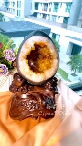 【现货】黄水晶恐龙蛋摆件 ▪️2号▪️4.2kg|黄水晶能量|招财聚财|事业提升|增强气场|好运加持|Citrine Dinosaur Egg Display ▪️No.2