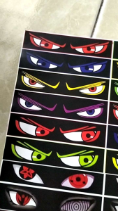 STIKER MATA SARINGGAN | STIKER MATA BAHAN CROMO 1 LEMBAR UKURAN 23X30