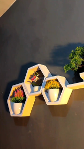 satu set hiasan dinding hexagonal Melayang untuk mempercantik ruangan kamar tambah estetik