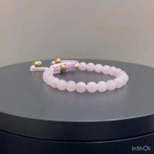 CW Manila - Classic Adjustable Bracelet - 6mm Rose Quartz Adjustable trust harmony love