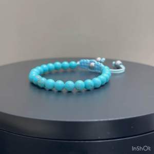 CW Manila - Classic Adjustable Bracelet - 6mm turquoise stones - Friendship Peace Good Fortune